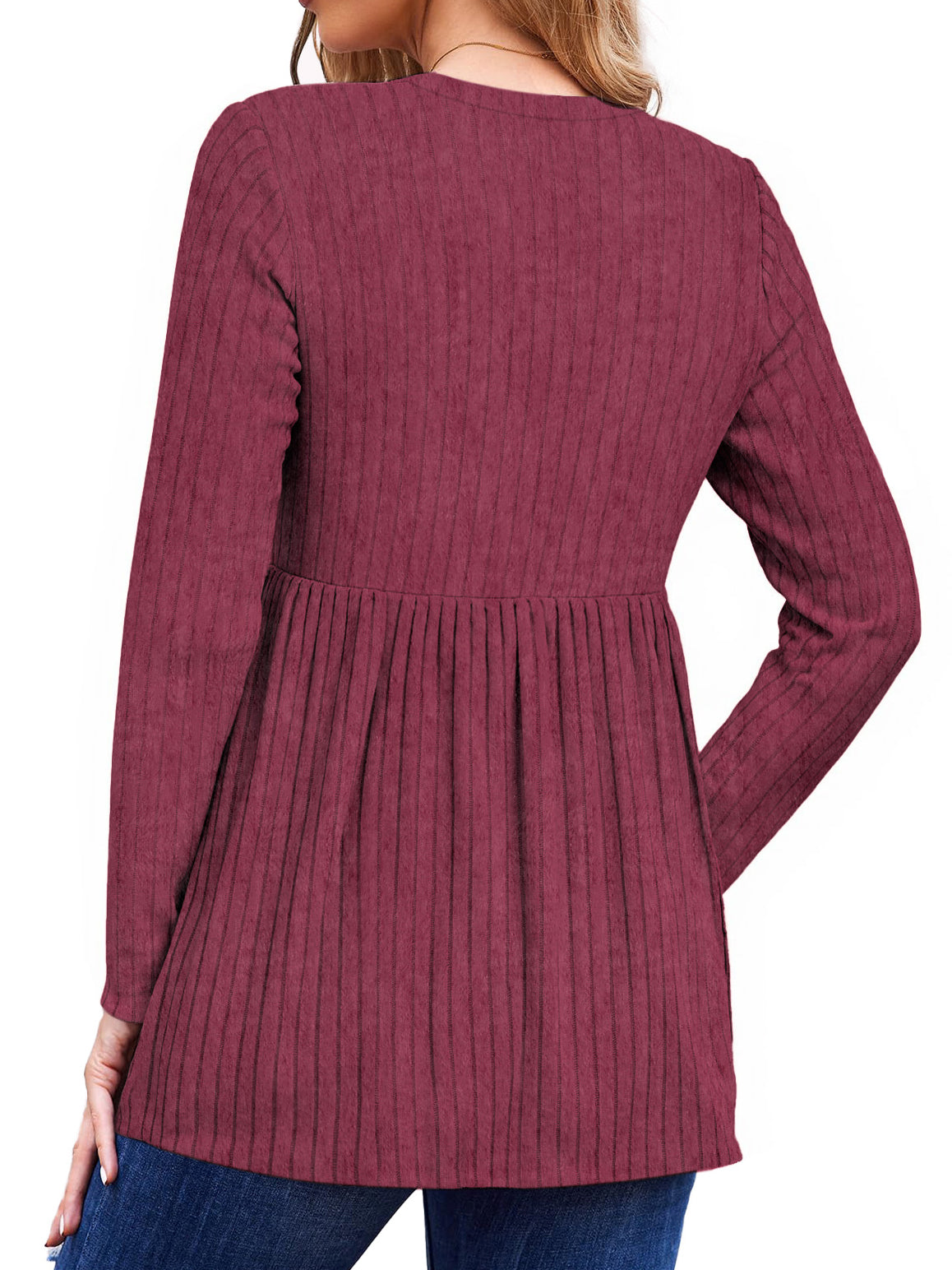 WellSize Women Maternity Tops Casual Tunic Fall Shirts Crew Neck Long Sleeve Pregnancy Clothes
