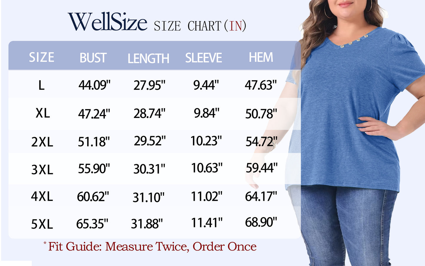 WellSize Plus Size Blouses for Women Button Tunic Tops V Neck Short Sleeve Summer Shirts